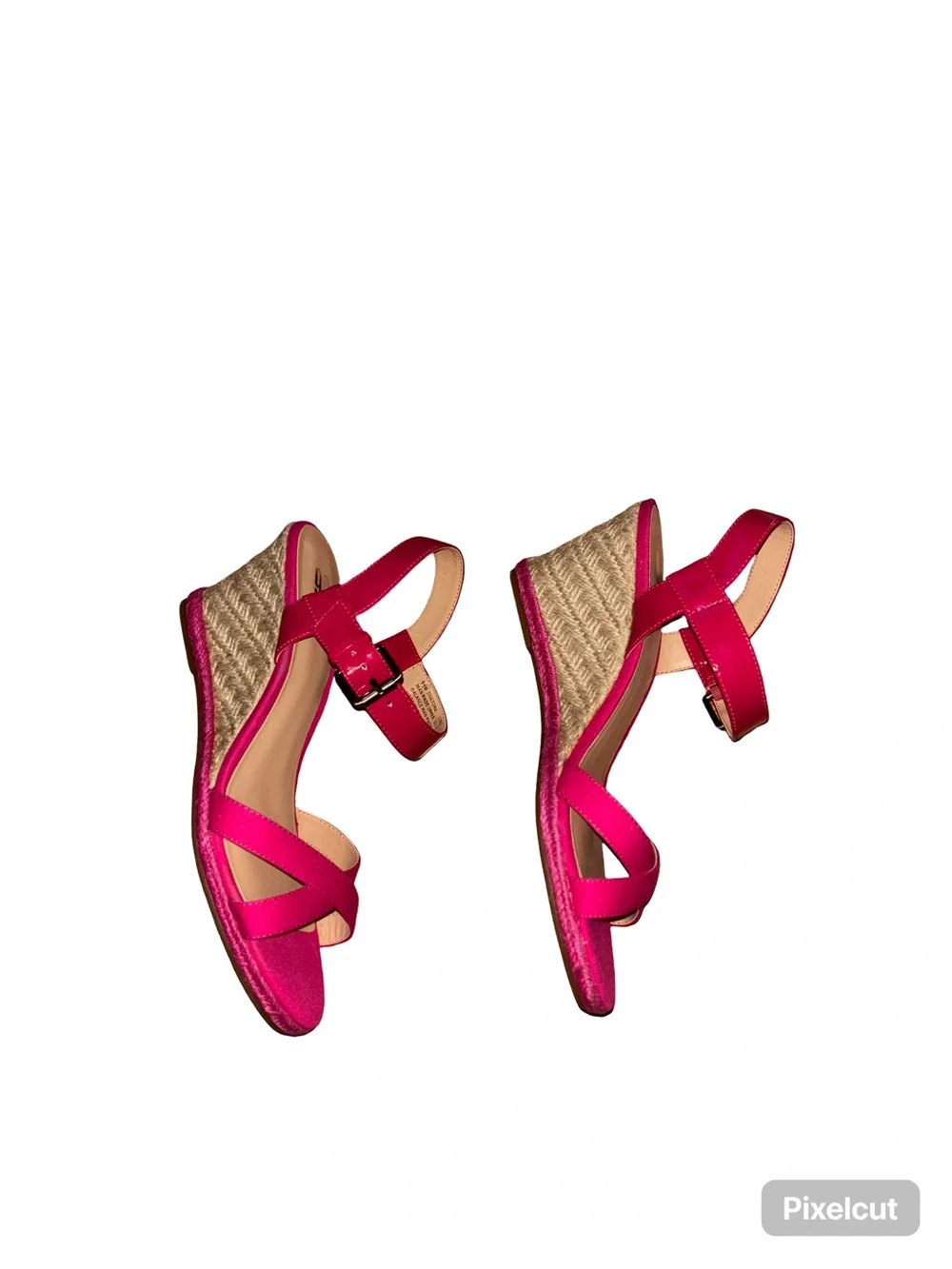 9 & Co. Fuchsia Strappy Block-Heel Sandals